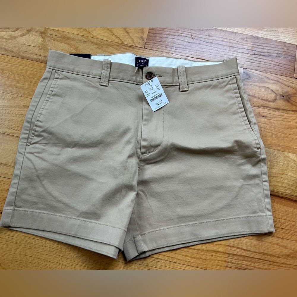 J. Crew Men's Khaki Flat Front Shorts